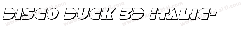 Disco Duck 3D Italic字体转换